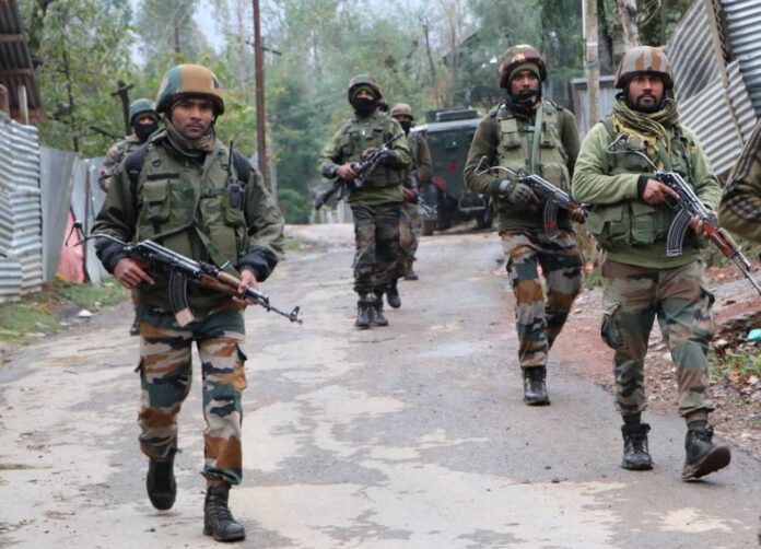 Terrorist killed in gunfight with security forces in Kashmir today